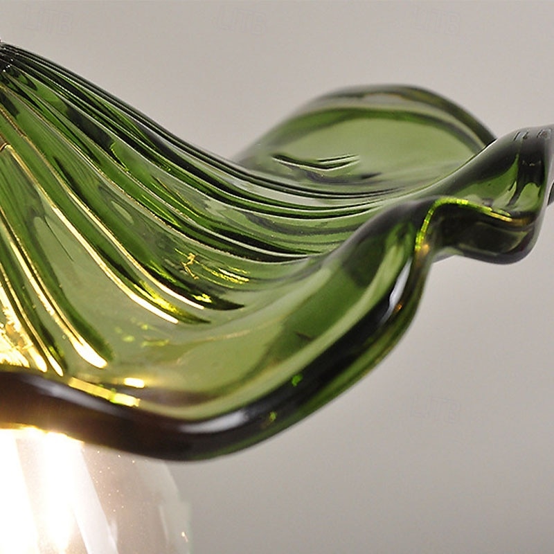 LED Pendant Light 1/2/3-Light  Vintage Glass Hanging Light Height Adjustable Chandeliers Simplicity Atmosphere Suitable for Loft Cafe Bedroom Hallways 85-265V4