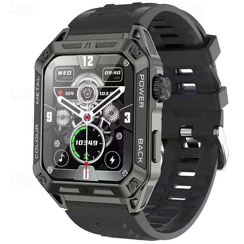 iMosi A33 Smart Watch 1.91 inch Smartwatch Fitness Running Watch Bluetooth Pedometer Call Reminder Sleep Tracker Compatible with Android iOS Women Men Hands-Free Calls Waterproof Media Control IP 672