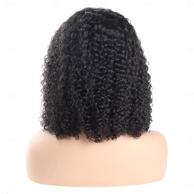 Human Hair 13*4 Short BOBO Lace Wig Curly Wwave Human Hair 150% Density For Black Women Short Human Hair Lace Wig2