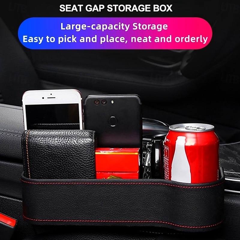 Car Seat Gap Filler Organizer, Multifunctional Auto Console Side Storage Box,Car Organizer Front Seat2
