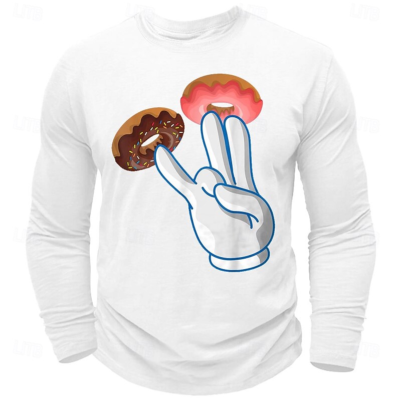 Funny Ring Donut T shirt Tee Men's Graphic 100% Cotton T Shirt Sports Classic Shirt Long Sleeve Comfortable Tee Summer Fall Fashion Designer Clothing4