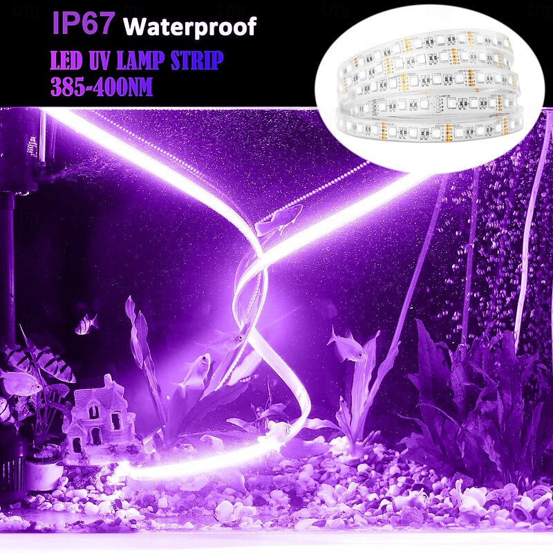 UV Ultra-high Brightness USB Black Light Strip DC5V 390nm-400nm 1-5M SMD 5050 60LEDs IP67 Waterproof Ultra Bright LED Light Strip Suitable for Fluorescent Dance Party Body Paint Stage Lighting4
