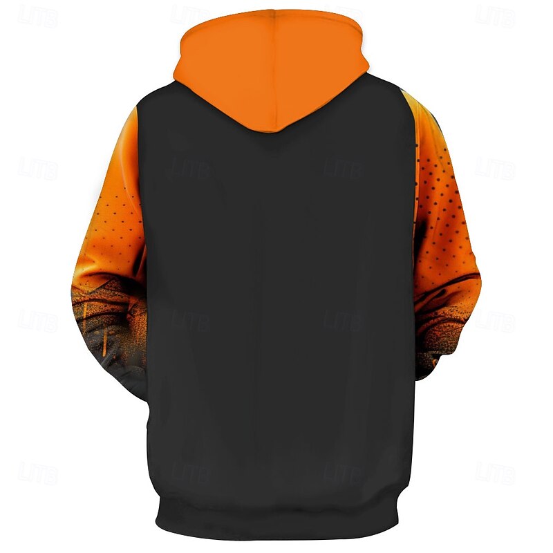 Pumpkin Men's Fashion Comfort Color Sweatshirts 3D Print Hoodie Halloween Hoodies Orange Hooded2