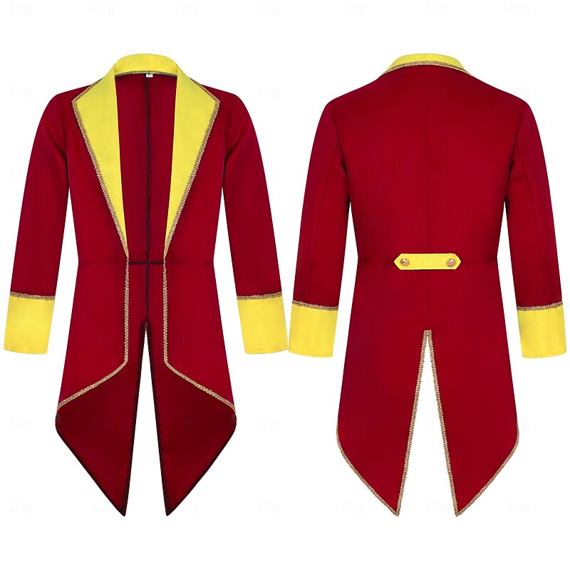 Vintage Punk & Gothic 18th Century Coat Cosplay Costume Tuxedo Vampire Gentleman Embroidered Fancy Dress Men's Halloween Carnival Masquerade Performance Renaissance Fair LARP Adults' Tuxedo All2