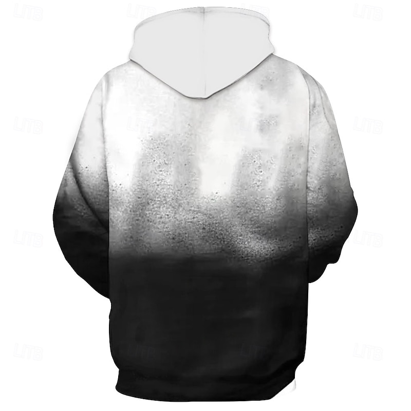 Men's Ombre Hoodie Hoodies Sweatshirt Fashion Daily Long Sleeve Hooded Party Black 3D Print Fall Winter Designer2