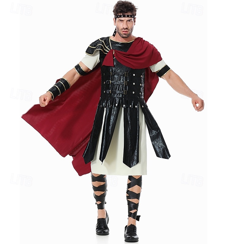 Roman Knight Warrior Carnival Costume Halloween Group Family Costumes Kid's Adults' Men's Boys Girls' Medieval Performance Party Halloween Carnival Easy Carnival Costume3