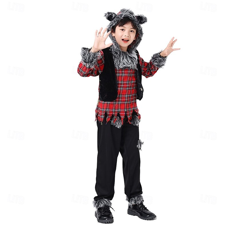 Werewolf Halloween Costume Dress Up Kid's Boys' Children's Day Masquerade Party Easy Halloween Costumes Dress Up2