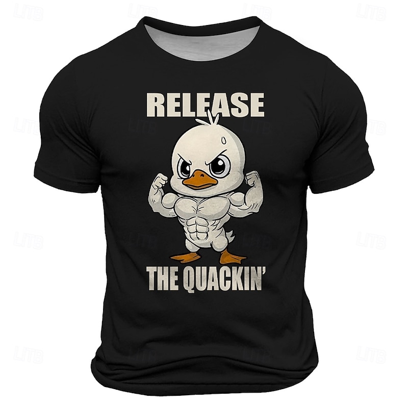 Men's Animal Funny T Shirt Short Sleeve T shirt 3D Print Crew Neck Shirt Cool Daily Animals Party Street Holiday Black Blue Orange Summer Spring Clothing Apparel S M L XL XXL XXXL