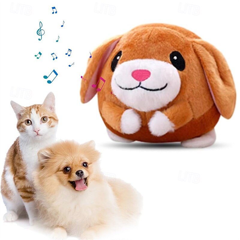 Active Moving Pet Plush Toy 2024 New Interactive Dog Toy for Boredom Squeaky Dog Toys for Small Dogs Moving Dog Ball Toy Pig Plush Sound Electronic Dog Toy Rechargeable Pet Bouncing Balls Toy2