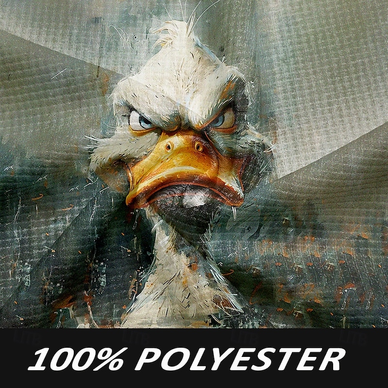 Men's Duck Golf Shirt Long Sleeve Polo Shirts Collared Shirts Casual Funny Streetwear Vacation Wear Party Outfits Buttons 3D Print Spring Fall Winter Green3