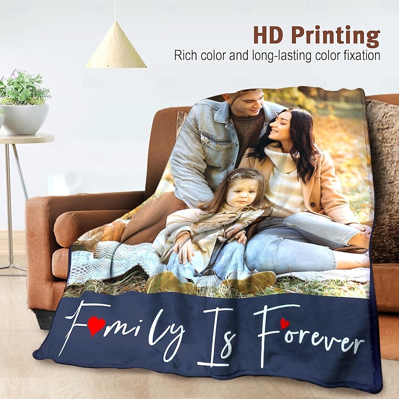 Customized Blanket Personalized Gifts Family IS Forever The Ultimate Comfort Blanket for Cherished Moments2