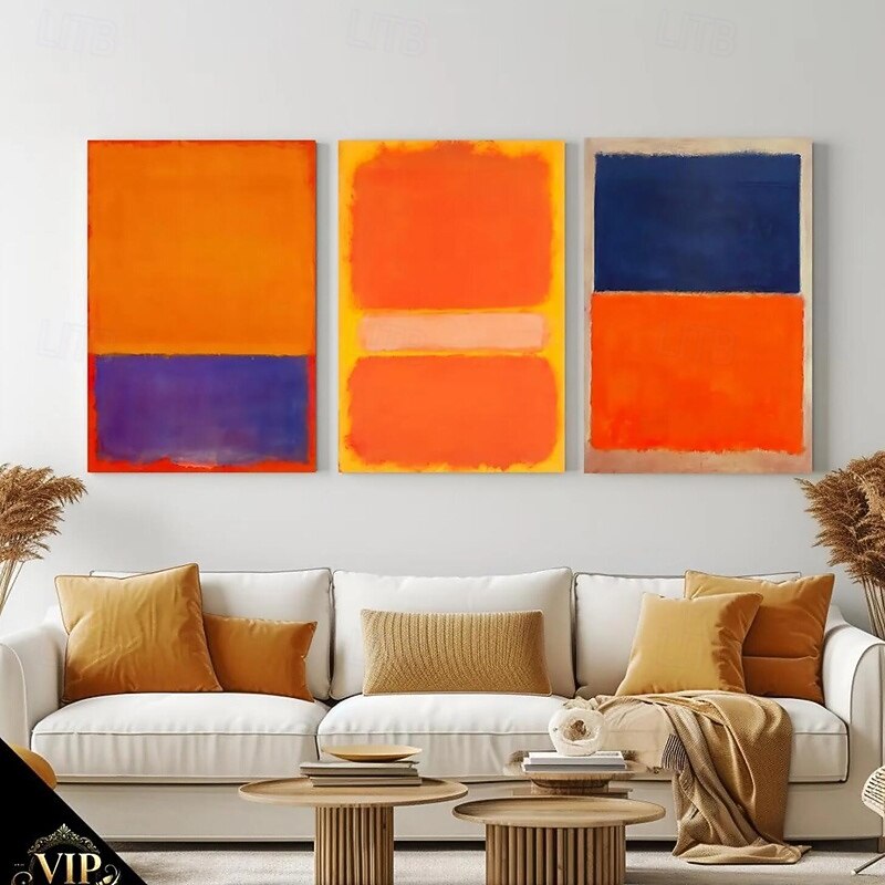 Handmade Copy Mark Rothko Canvas Pictures Modern Paintings Living Room Wall Decor Bedroom Paintings Kitchen Canvas Art Stretched Frame Ready to Hang