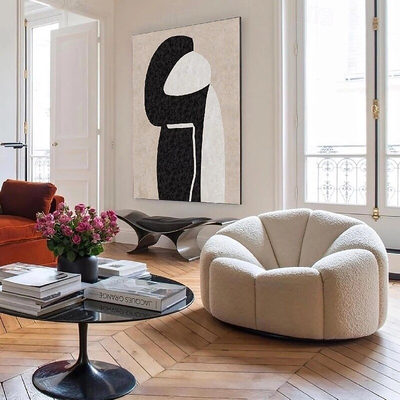 Hand Painted Abstract Black Paintings Hand Painted Abstract Black Paintings On Canvas Rich Textured Acrylic Painting Modern Wall Art Hand Painted Artwork for Living Room Wall Decor4