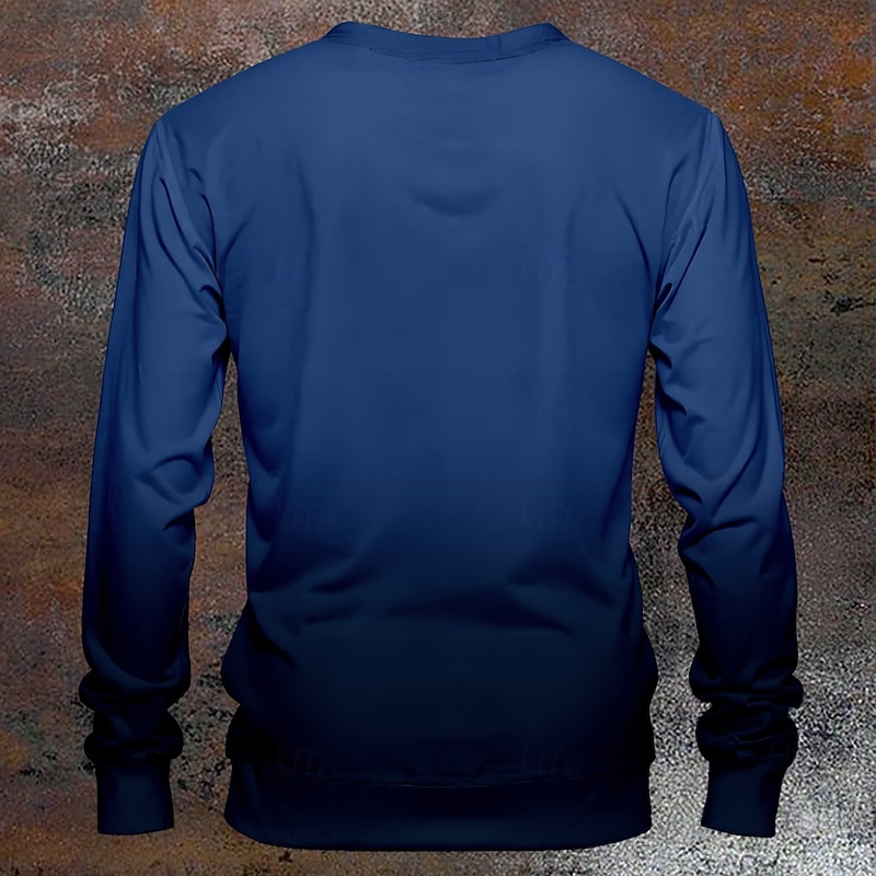 Halloween Men's Owl Hoodies Sweatshirt Long Sleeve Sweatshirt Crew Neck Fashion Cowboy 3D Print Fall Winter4