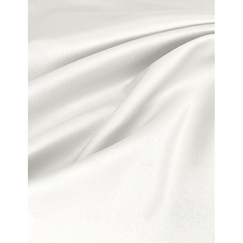 Wedding Dresses A-Line V Neck Sleeveless Floor Length Satin Bridal Gowns With Appliques Solid Color4