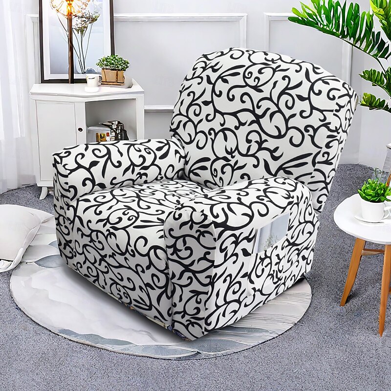 Stretch Floral Recliner Covers Premium Fabric Slipcover with Elastic Design for a Perfect Fit and Stylish Protection of Your Furniture4