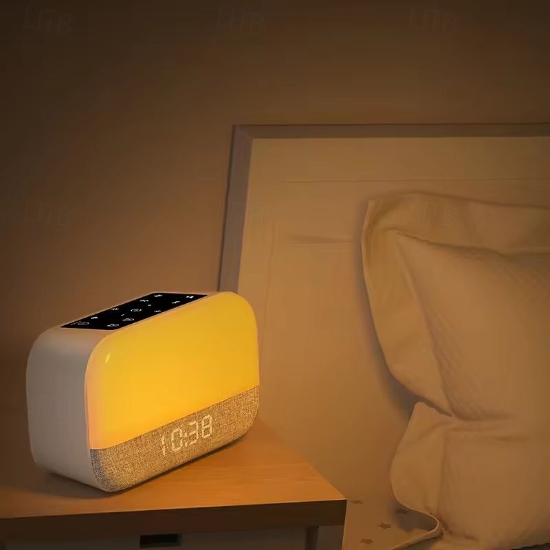 LED Smart Light Sunrise Alarm Clock Wake Up Light Sunrise Simulation Alarm Clock for Kids Adults Bedrooms2