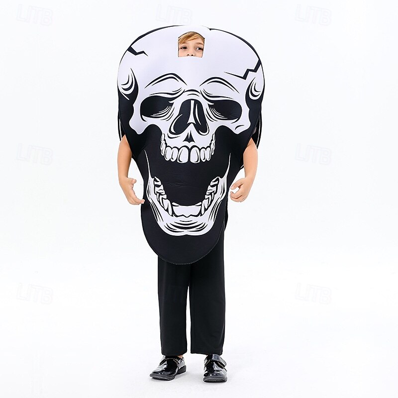 Skull Skeleton Halloween Costume Scary Costume Kid's Adults' Men's Women's Boys' Masquerade Party / Evening Easy Halloween Costumes Dress Up2