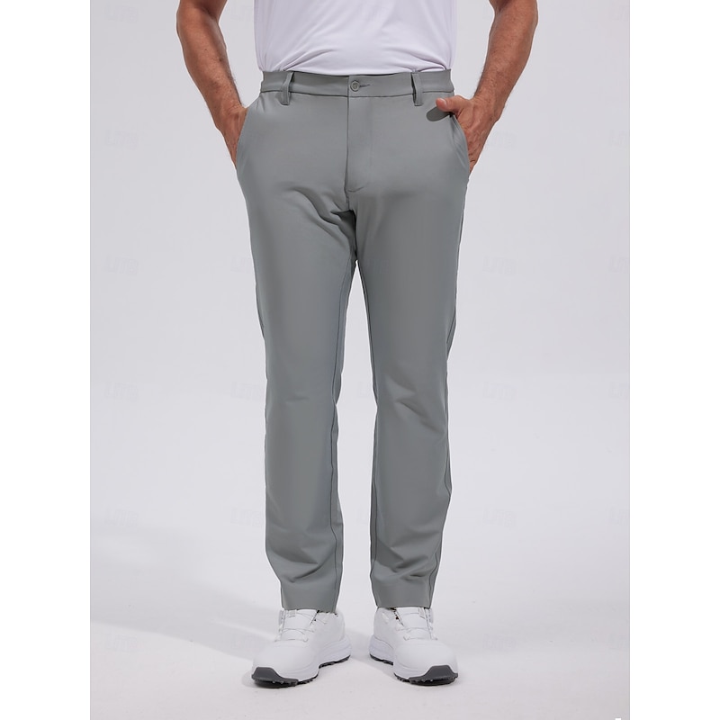 Men's Golf Pants Black Grey Bottoms Golf Attire Clothes Outfits Wear Apparel