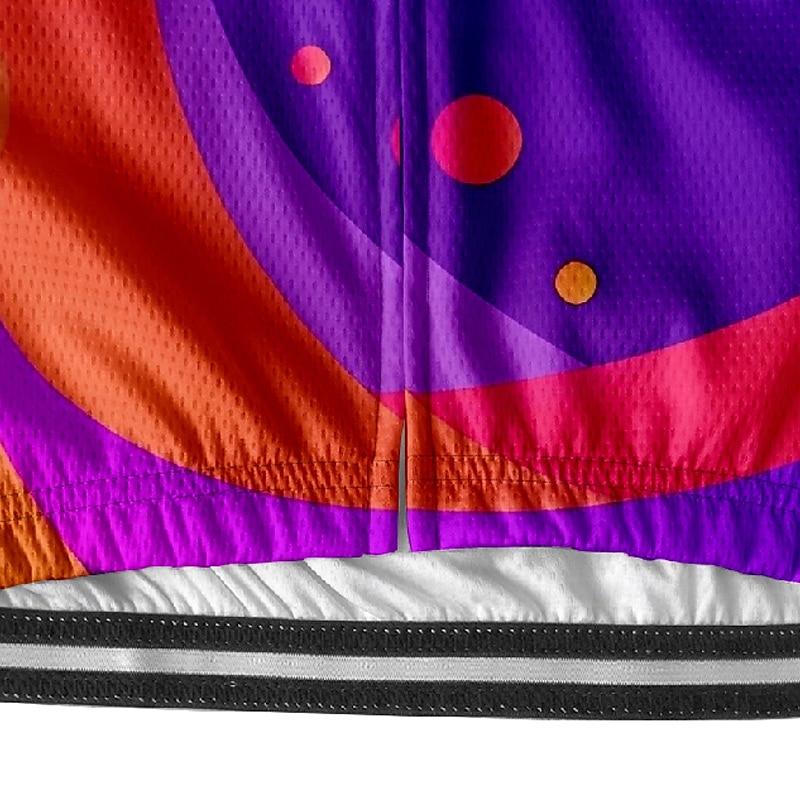 Men's Cycling Jersey Geometic Short Sleeve Bike Tee Tshirt Jersey with 3 Rear Pockets Mountain Bike MTB Quick Dry Anatomic Design Wicking Breathable Sports Purple Clothing Apparel4