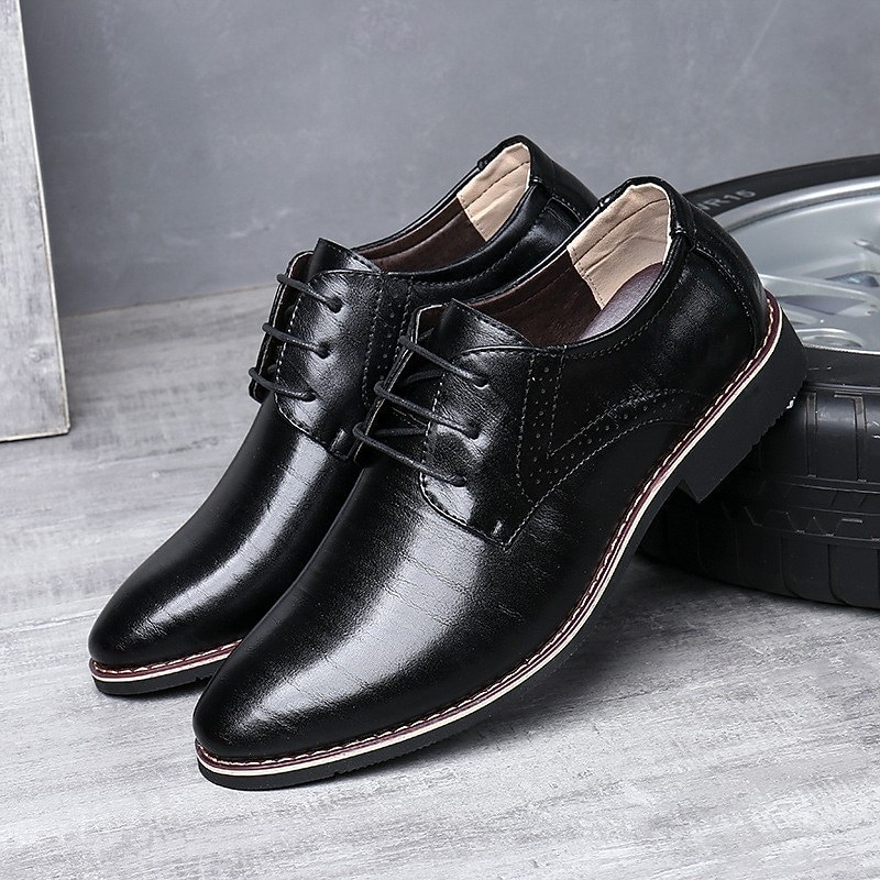 Men's Oxfords Derby Shoes Dress Shoes Business Classic Casual Wedding Daily Office & Career Microfiber Black Blue Brown Summer Spring4