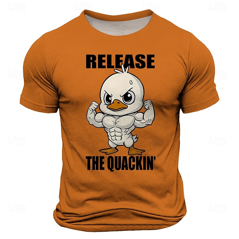 Men's Animal Funny T Shirt Short Sleeve T shirt 3D Print Crew Neck Shirt Cool Daily Animals Party Street Holiday Black Blue Orange Summer Spring Clothing Apparel S M L XL XXL XXXL4