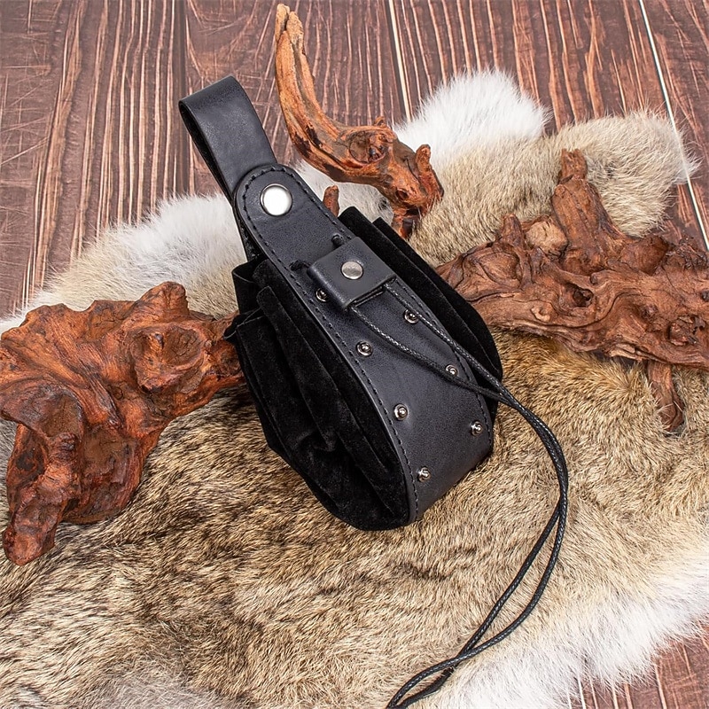 Medieval Renaissance Waist Belt Fancy Dress Men's Women's Celtic Viking Fantasy Halloween Carnival Performance LARP Adults' Belt Sscabbard Magic Bottle4