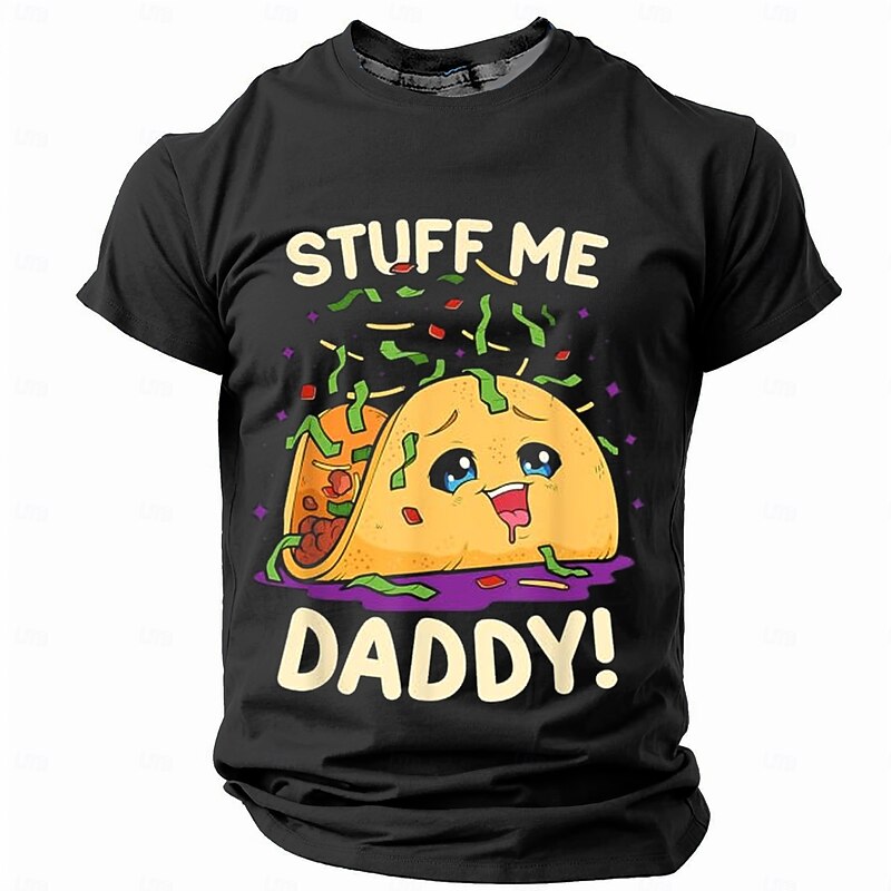 Men's Adult Humor Funny Slang T shirt Short Sleeve T shirt 3D Print Crew Neck Shirt Retro Vintage Casual Street Style Sports Outdoor Holiday Going out Black Green Spring & Summer Clothing Apparel S M