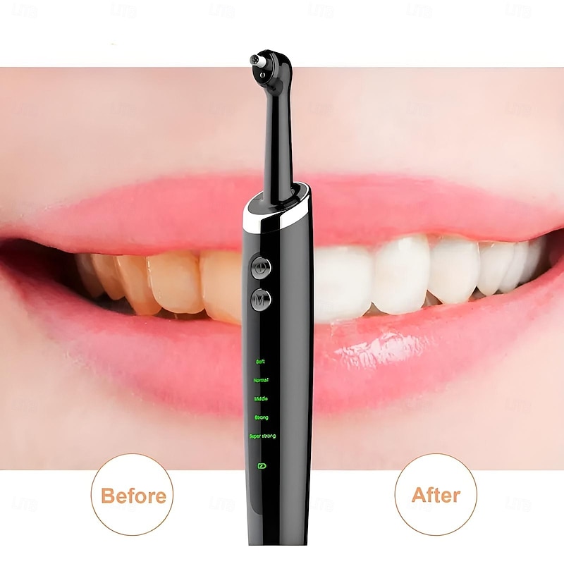 Tooth Polisher Electric Professional with 5 Replacement Heads and 5 Clean Mode USB Charging Waterproof Tooth Polisher Kit