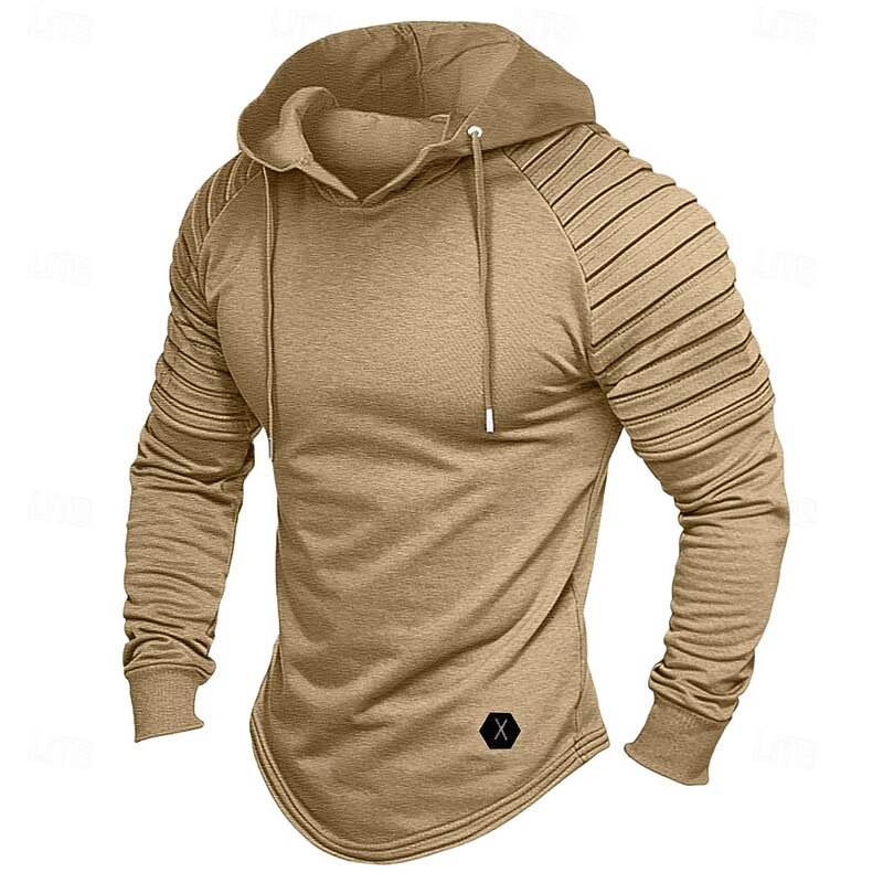 Men's Hoodie Tactical Black White Wine Army Green Khaki Hooded Plain Sports & Outdoor Daily Holiday Polyester Streetwear Cool Casual Cross-Seasons Fall & Winter Clothing Apparel Hoodies Sweatshirts2