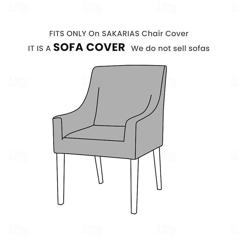 Chair Cover with Armrests Solid Color Quilted Slipcovers  SAKcover LITB PRIME cover2