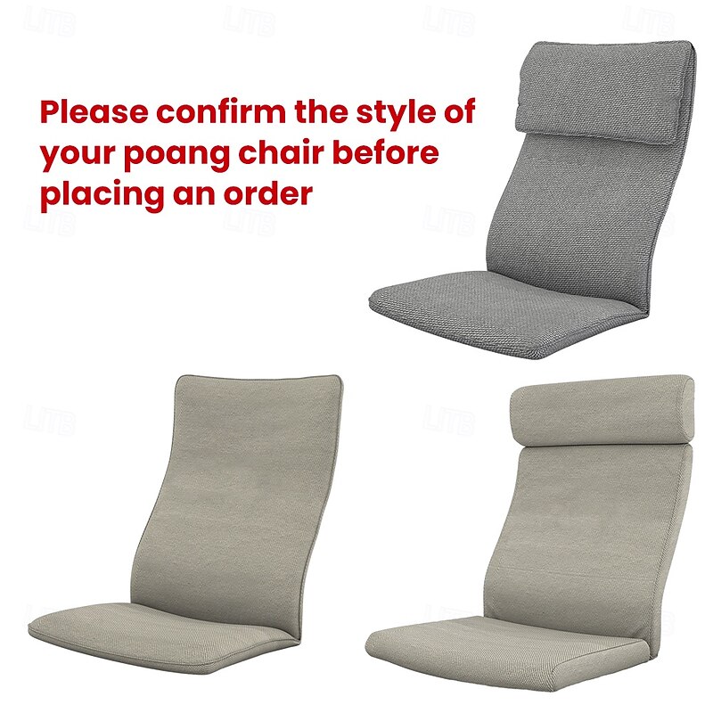 100% Cotton Chair Cushion Cover Solid Color without Pillowcase  POcover LITB PRIME cover3