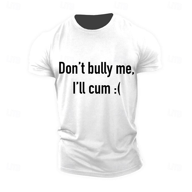 Men's Letter Printed Funny Humor T Shirt Tee Top 100% Cotton Short Sleeve Graphic Shirt Black White Army Green Comfortable Tee Street Sports Outdoor Fashion Designer Clothing3