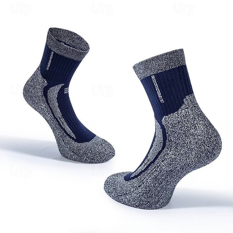 Men's 2 Pairs Multi Packs Socks Running Socks Casual Socks Long Socks Army Green Dark Blue Color Color Block Sports & Outdoor Daily Vacation Basic Medium Spring Fall Fashion Casual3