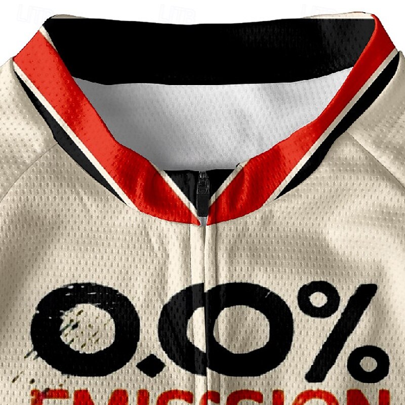 Men's Cycling Jersey Letter & Number Short Sleeve Bike Tee Tshirt Jersey with 3 Rear Pockets Mountain Bike MTB Quick Dry Anatomic Design Wicking Breathable Sports Khaki Clothing Apparel4