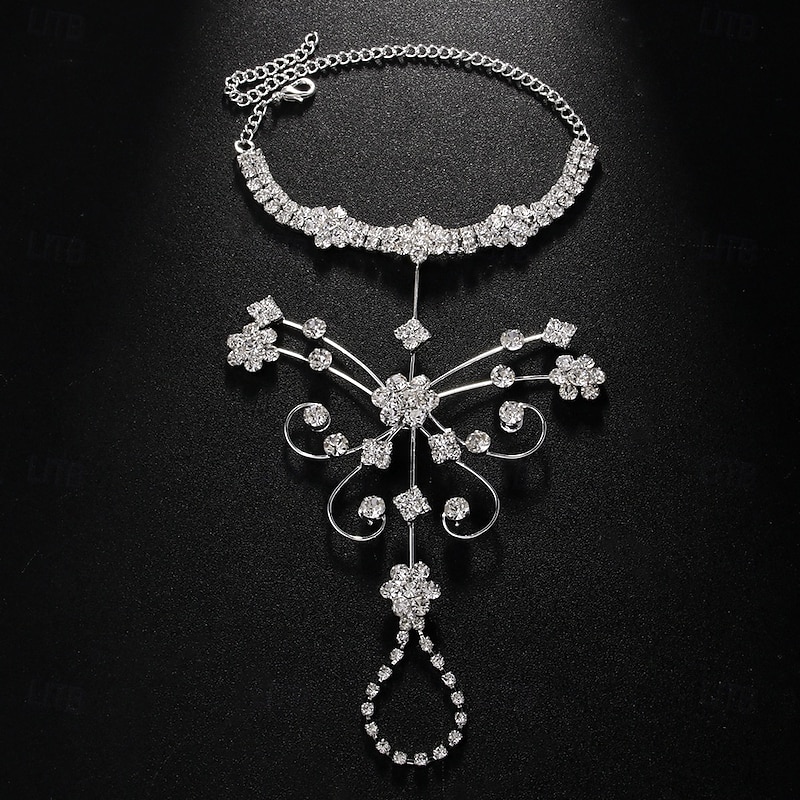 Women's Tennis Bracelet Ring Bracelet / Slave bracelet Classic Butterfly Precious Fashion Luxury Rhinestone Bracelet Jewelry Silver / Gold For Gift Daily Engagement3