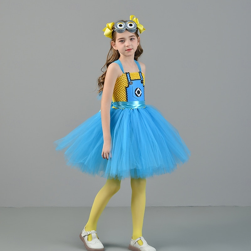 Minion Halloween Costume Tutu Dress Up Kid's Girls' Children's Day New Year Party Easy Halloween Costumes Dress Up4
