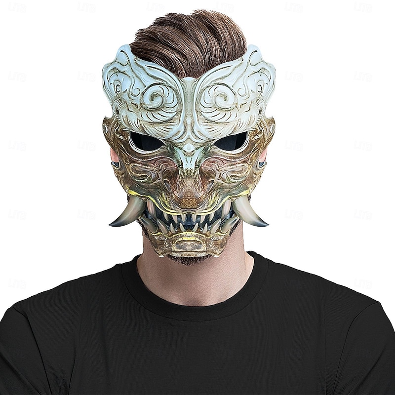 Sun Wukong Halloween Mask Black Myth: Wukong Carnival Mask Scary Costume Adults' Unisex Halloween Carnival Easy Halloween Costumes Dress Up