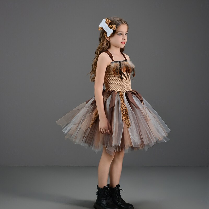 American Indian Native American Halloween Costume Tutu Dress Up Kid's Girls' Masquerade Party Easy Halloween Costumes Dress Up3