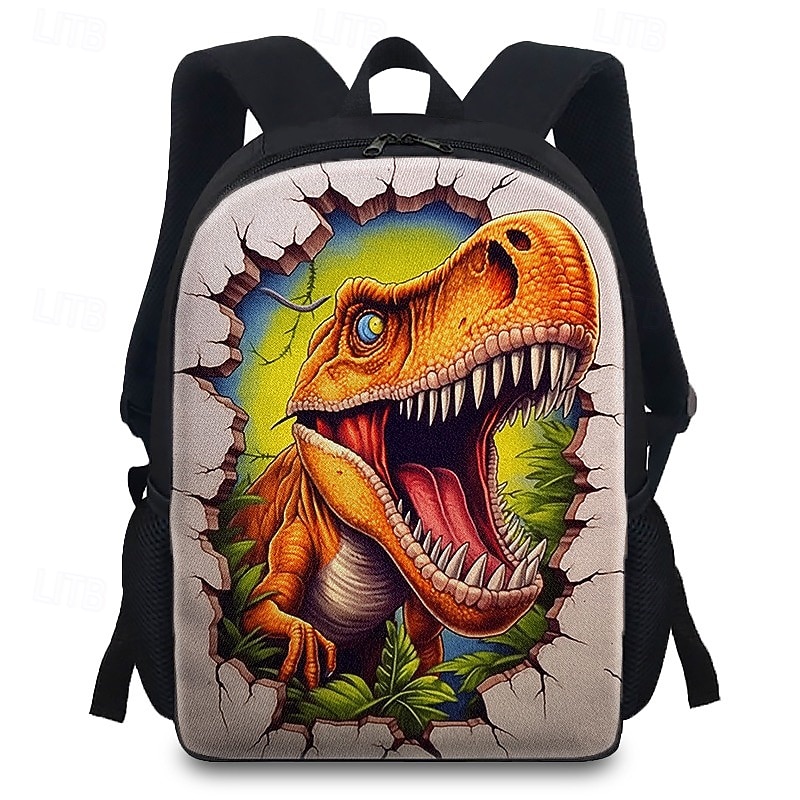 Large Capacity Dinosaur Animal Print Backpack for Kids - Fun and Durable School Bag with Adjustable Straps, Available in Two Patterns3