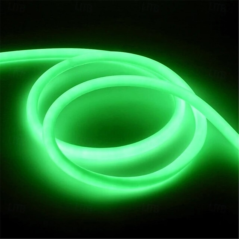 Waterproof 360 Round Neon Led Light Strip Tube Flexible Rope Lights Pool Light Strip Holiday Home Decoration for Indoors Outdoors DIY Decor 100~240V4