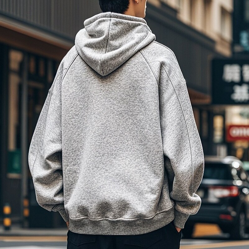 Men's Hoodie Fleece Hoodie Black Red Khaki Light Grey Dark Gray Hooded Plain Pocket Sports & Outdoor Daily Holiday Streetwear Basic Casual Fall & Winter Clothing Apparel Hoodies Sweatshirts2