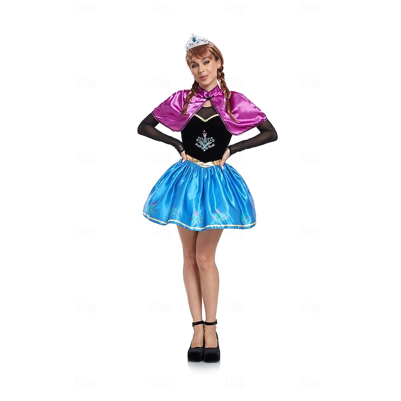 Frozen Fairy Tale Princess Anna Dress Costume Sexy Costume Dress Up Movie Cosplay for Women's Adults Halloween Carnival Masquerade Party / Evening Bachelorette Party2
