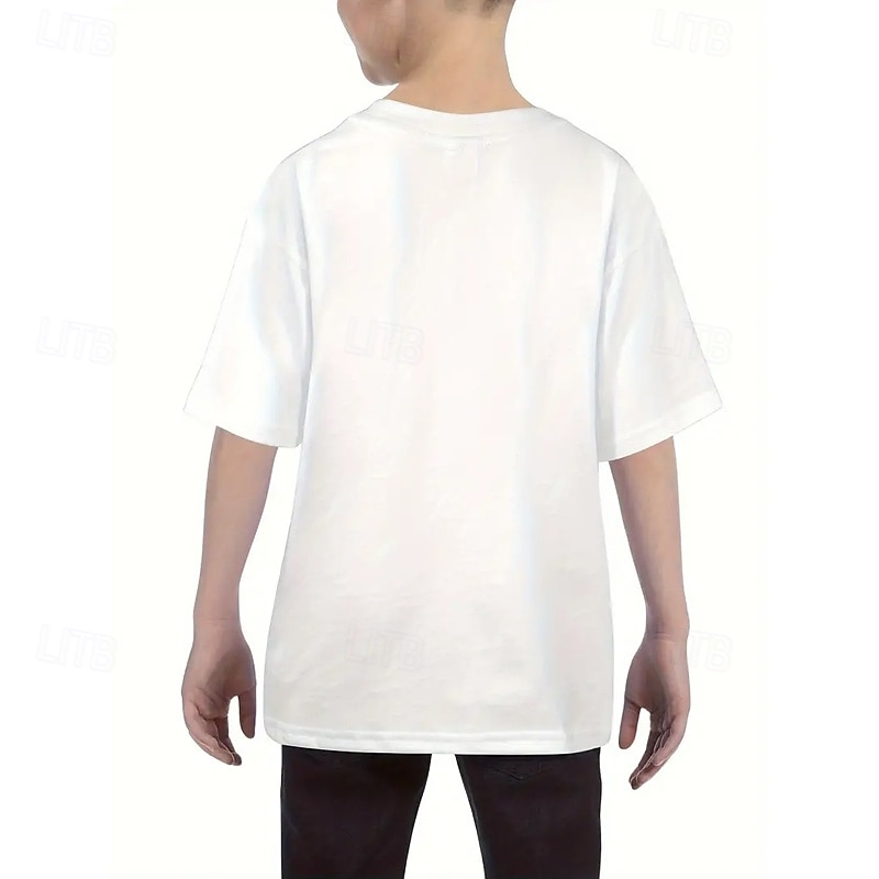 Boys 3D Graphic Animal Dinosaur Tee Short Sleeve Summer Spring Fashion Basic Kids 4-12 Years Crew Neck Outdoor Casual Daily Regular Fit3