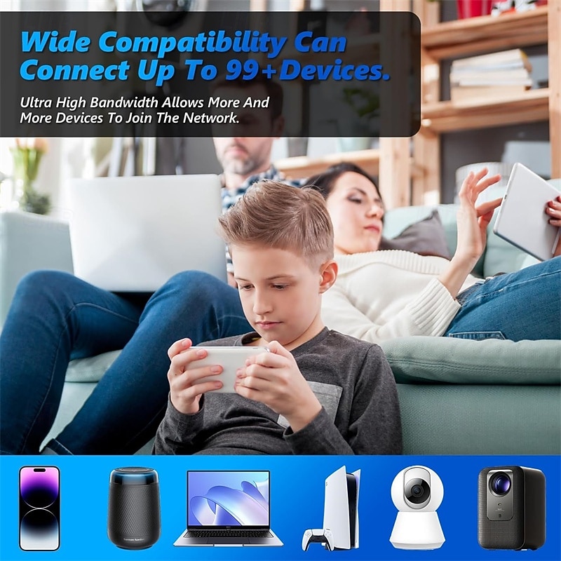 WiFi Extenders Signal Booster WiFi Extenders Signal Dual Band WPS 5GHz & 2.4GHz for Home Ethernet Port Internet WiFi Booster Repeater2