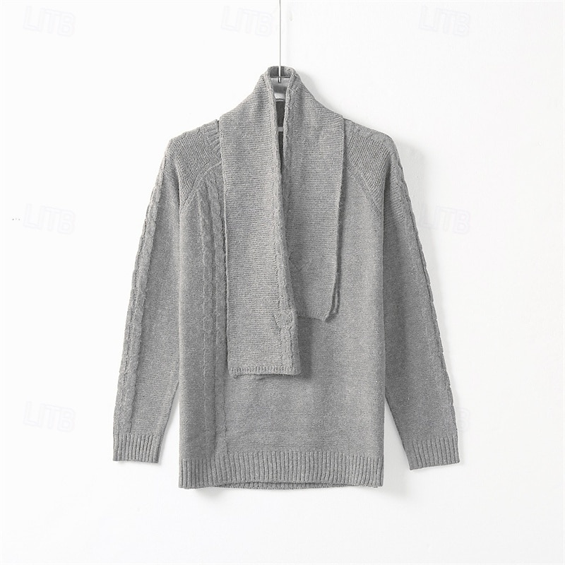 Men's Pullover Sweater Jumper Knit Sweater Ribbed Knit Regular Knitted Plain Crew Neck Fashion Basic Daily Wear Date Clothing Apparel Fall & Winter Black White S M L4