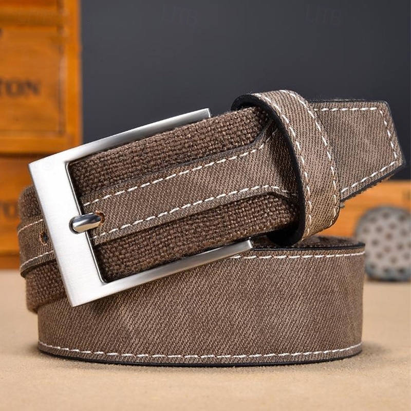 Men's Belt Waist Belt Blue Brown Canvas Alloy Vintage Durable Adjustable Plain Outdoor Daily3