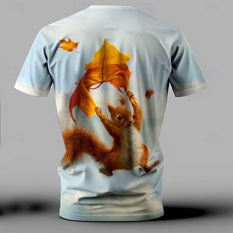 Men's Animal Funny T Shirt Short Sleeve T shirt 3D Print Crew Neck Shirt Retro Vintage Casual Street Style Sports Outdoor Holiday Going out White Spring & Summer Clothing Apparel S M L XL 2XL 3XL2