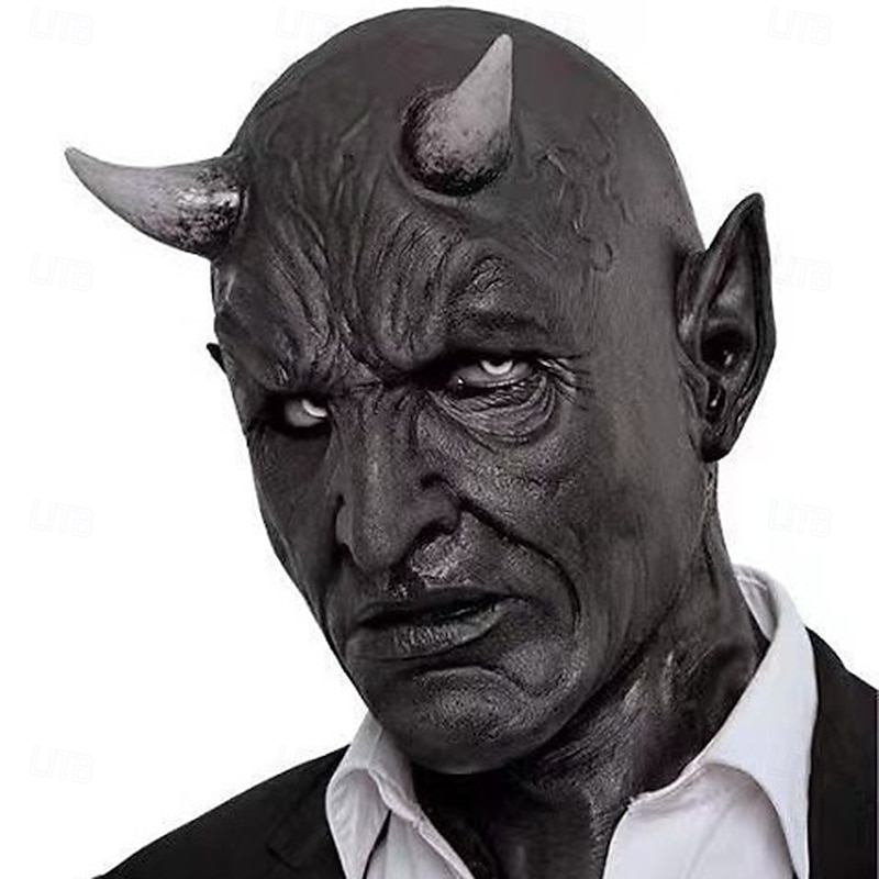 Devil Demon Mask Halloween Props Adults' Men's Women's Scary Costume Halloween Carnival Easy Carnival Costume for Walpurgis Night