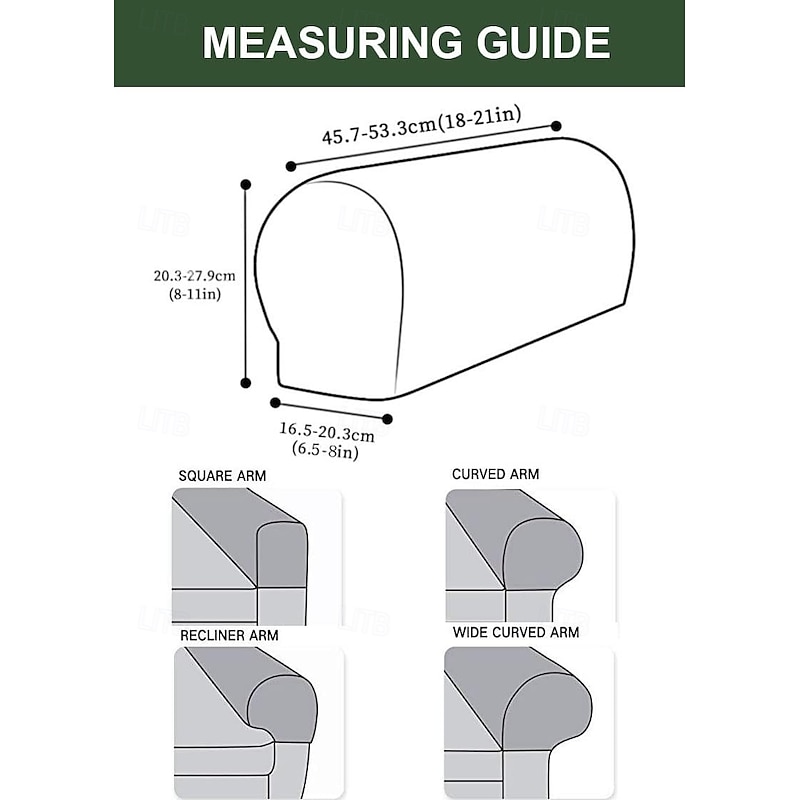 Sofa Armrest Cover Ultra Thick and Soft PU Leather Stretch Sofa Arm Cover for Recliners Sofas Chairs Loveseats Elastic Waterproof Furniture Armrest Protector for Couch3